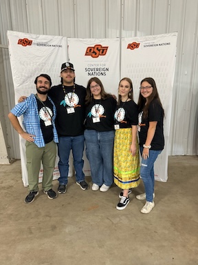 CSN Media Team posing for photo at powwow