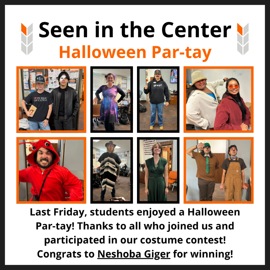 Last Friday, students enjoyed a Halloween Par-tay! Thanks to all who joined us and participated in our costume contest! Congrats to Neshoba Giger for winning!